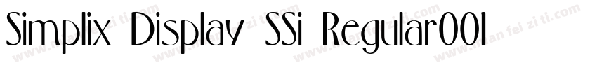 Simplix Display SSi Regular001001字体转换